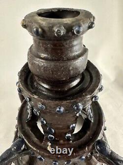 Antique English Arts And Crafts Ceramic Candle Stick E. Bingham 6