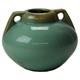 Antique Fulper Arts & Crafts Bulbous Two Handled Pottery Vase C1920