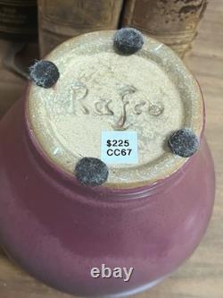 Antique Fulper Arts Crafts Pottery Rafco Vase Moss Rose Green Pink Flambé Glaze