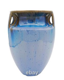 Antique Fulper Crystalline Art Pottery Vase, c1900 3-Handled 7 MINT