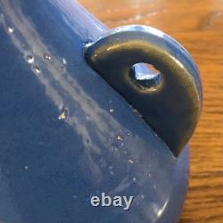 Antique Genuine Bybee 2-Ears or Handles Arts and Crafts Pottery Vase Blue 7