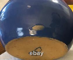 Antique Genuine Bybee 2-Ears or Handles Arts and Crafts Pottery Vase Blue 7