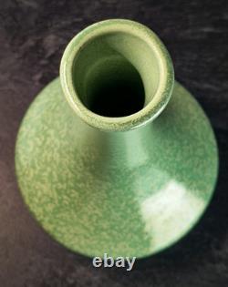 Antique Haeger Arts & Crafts Geranium Leaf Green Bud Vase 6 High RARE Find