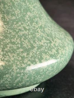 Antique Haeger Arts & Crafts Geranium Leaf Green Bud Vase 6 High RARE Find