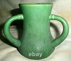 Antique Hampshire Arts & Crafts Pottery Matte Green Mission Loving Cup Vase Mint
