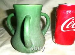 Antique Hampshire Arts & Crafts Pottery Matte Green Mission Loving Cup Vase Mint