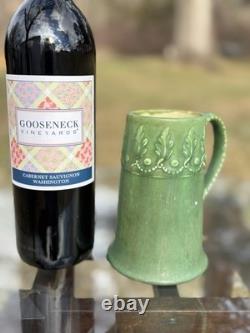 Antique Hampshire Pottery Arts Crafts Mission Matte Green Mug