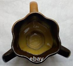 Antique J B Owens Art Pottery Utopian 3 Handle Vase Hand Painted Bust C. 1800's