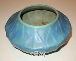 Antique Late Teens Large Van Briggle Bowl 737 Ming Blue Arts & Crafts