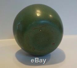 Antique Matte Green Peters Reed Pottery Vase Arts & Crafts Mission Vintage Rare