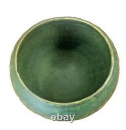 Antique Matte Green Roseville Jardinièr Pottery Early Arts & Crafts Handled Bowl