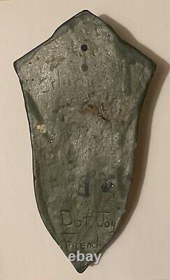 Antique Mission Arts Crafts Green Pottery Wall Pocket France
