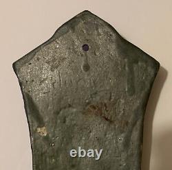 Antique Mission Arts Crafts Green Pottery Wall Pocket France
