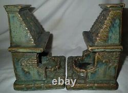 Antique Mission Fulper Arts Crafts Pottery Home Fireplace Bookends Rookwood Era