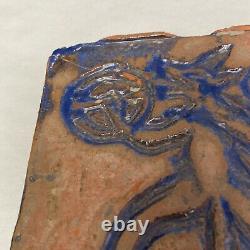 Antique Moravian Mercer Enfield Style Pottery Arts & Crafts Devil Tile Folklore