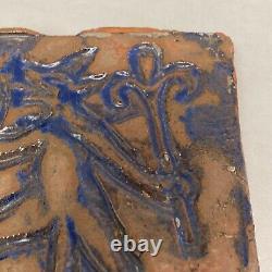 Antique Moravian Mercer Enfield Style Pottery Arts & Crafts Devil Tile Folklore