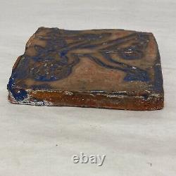 Antique Moravian Mercer Enfield Style Pottery Arts & Crafts Devil Tile Folklore