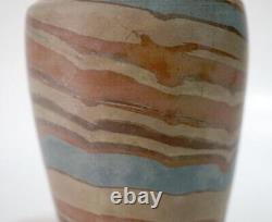 Antique NILOAK Mission Swirl Arts & Crafts Pottery Vase with Paper Label