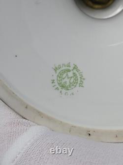 Antique NIPPON Handpainted Porcelain Vase Landscape Scene withGilted Accents 14