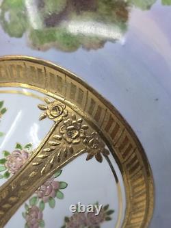 Antique NIPPON Handpainted Porcelain Vase Landscape Scene withGilted Accents 14