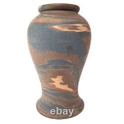 Antique Niloak Mission Swirl Art Pottery Vase Baluster Form Arts Crafts