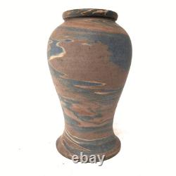 Antique Niloak Mission Swirl Art Pottery Vase Baluster Form Arts Crafts