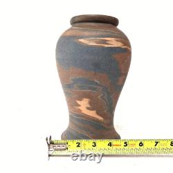 Antique Niloak Mission Swirl Art Pottery Vase Baluster Form Arts Crafts
