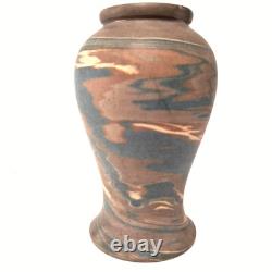 Antique Niloak Mission Swirl Baluster Form Art Pottery Vase Arts Crafts -AS IS