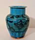 Antique Persian Turquoise Glazed Earthenware Vase