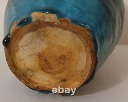 Antique Persian Turquoise Glazed Earthenware Vase