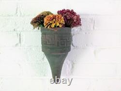 Antique Peters and Reed Moss Aztec Wall Pocket Arts And Crafts Pottery Wal