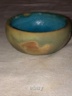 Antique Pewabic Art Pottery Miniature Bowl-Metallic Copper-Detroit-Arts & Crafts