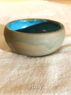 Antique Pewabic Art Pottery Miniature Bowl-Metallic Copper-Detroit-Arts & Crafts