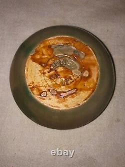 Antique Pewabic Art Pottery Miniature Bowl-Metallic Copper-Detroit-Arts & Crafts