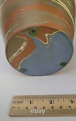 Antique Pottery Vase Arts & Crafts Style NILOAK MISSION SWIRL