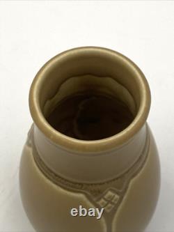 Antique Rookwood Arts Crafts Vase XIX 1919 #1825 Brown Tan Geometric Design