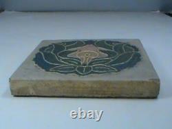 Antique Rookwood Pottery Architrctural Tile Arts & Crafts Flower Very Rare