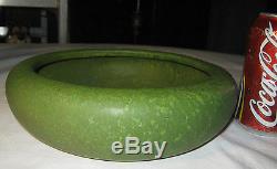 Antique Roseville Early Carnelian Matte Green Mission Arts Crafts Pottery Bowl