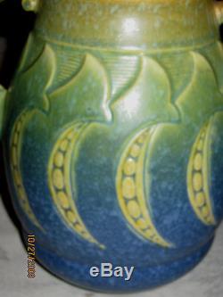 Antique Roseville Lg Falline Flower Garden Art Pottery Deco Vase Mission Crafts