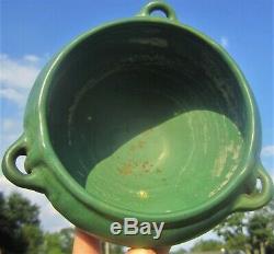 Antique Roseville Matte Green Arts Crafts Mission Pottery Hanging Basket Planter