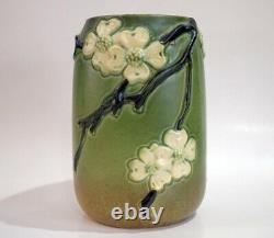 Antique Roseville Pottery Dogwood Vase 136-8 (smooth) Arts & Crafts