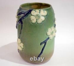 Antique Roseville Pottery Dogwood Vase 136-8 (smooth) Arts & Crafts