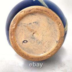 Antique Roseville Pottery Pine Cone Vase Blue Arts Crafts Art Pottery AS IS