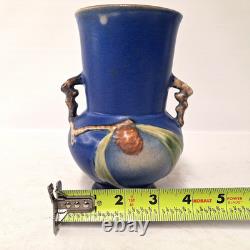 Antique Roseville Pottery Pine Cone Vase Blue Arts Crafts Art Pottery AS IS