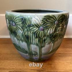 Antique Roseville Pottery Vista/Forest Arts & Crafts Jardiniere 9.5x 10.5