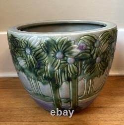 Antique Roseville Pottery Vista/Forest Arts & Crafts Jardiniere 9.5x 10.5