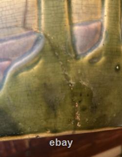 Antique Roseville Pottery Vista/Forest Arts & Crafts Jardiniere 9.5x 10.5