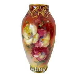 Antique Royal Bonn Pottery Germany Floral Decorative Vase