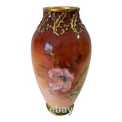 Antique Royal Bonn Pottery Germany Floral Decorative Vase