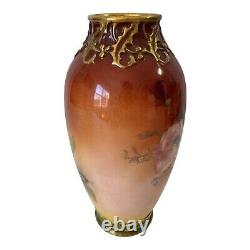 Antique Royal Bonn Pottery Germany Floral Decorative Vase